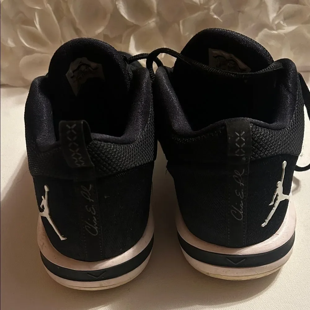 Jordan Black and White Athletic Shoes